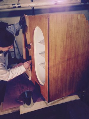 Staining Cooler Cabinet