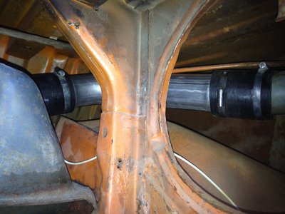 New filler tube in place