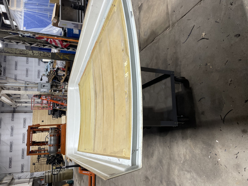 Canvas and parts striped off