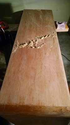Front face of rear seat base stripped