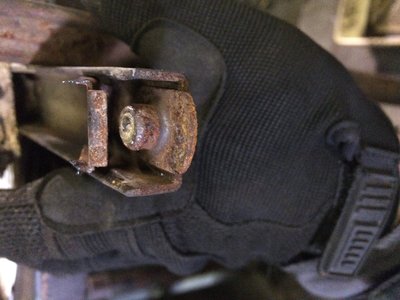 Cut the welds and pulled it out