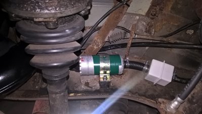 at first key, fuel pump leaked . Good thing Chuck had a new one at hand