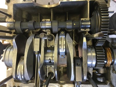 Crank and cam installed