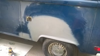 WP_20160831_18_55_50_Pro.jpg (1.51 MiB) Viewed 1995 times good thing I can do drywall. Did not have a long block so I used a 16" taping blade to try and spread evenly and minimize sanding